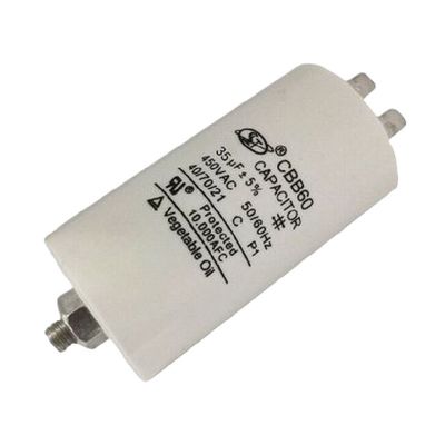 CBB Electric Motor Capacitor 30-100Uf Dual Round Class C For Washing Machine Motor