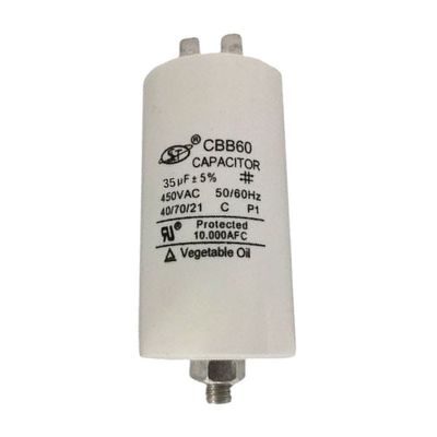 CBB Electric Motor Capacitor 30-100Uf Dual Round Class C For Washing Machine Motor